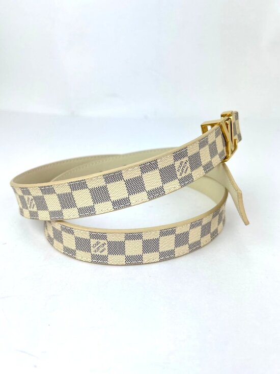 Louis Vuitton LV Initiales 25mm Reversible Damier Azur Belt 80/32 main image 12